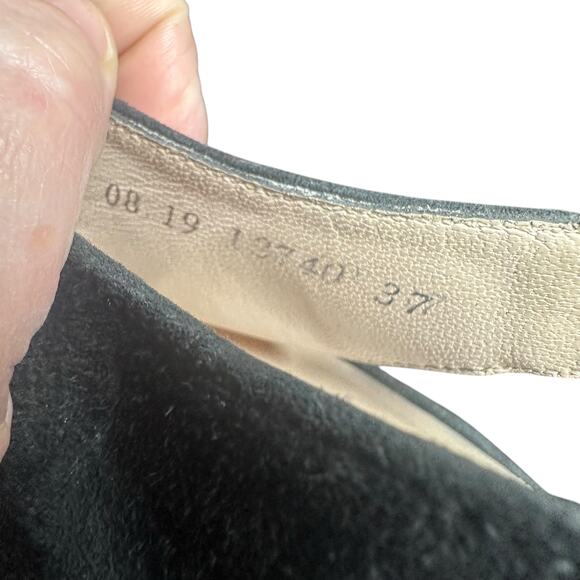 Carvela Black Suede Open-Toe Heel Sandals - Size 7 - Picture 10 of 12